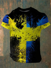 Mäns Sverige Tryckt T-shirt zartstils